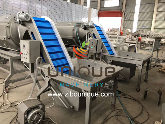 Μηχανή συνεχούς αποφλοιώσεως πατάτας από ανοξείδωτο χάλυβα 304 για μεγάλης κλίμακας παραγωγή