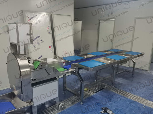 600-1500 kg/h Ικανότητα Μηχανή κοπής φυλλωδών λαχανικών