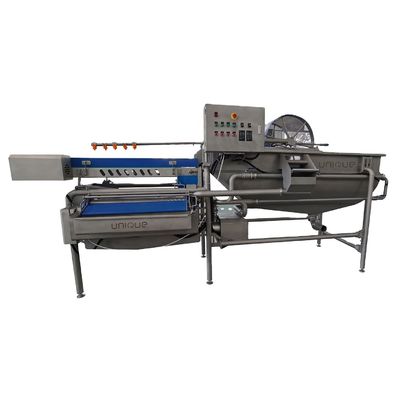 Μηχανή πλύσης βιομηχανικών φρούτων και λαχανικών από ανοξείδωτο χάλυβα