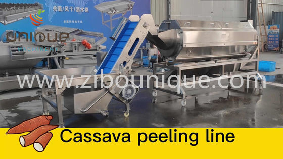 Μηχανή απολέπισης ραπανάκις γλυκών πατάτων με περιστροφή Emery Roller με λειτουργία αυτόματης παραγωγής