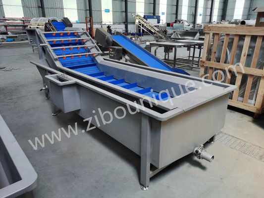 1000-1500kg/h Ικανότητα Μηχανή πλύσης λαχανικών και φρούτων