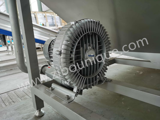 Μηχανή πλύσης λαχανικών με φυσαλίδες 5000x1450x1400 mm για γραμμή καθαρισμού φρούτων και λαχανικών