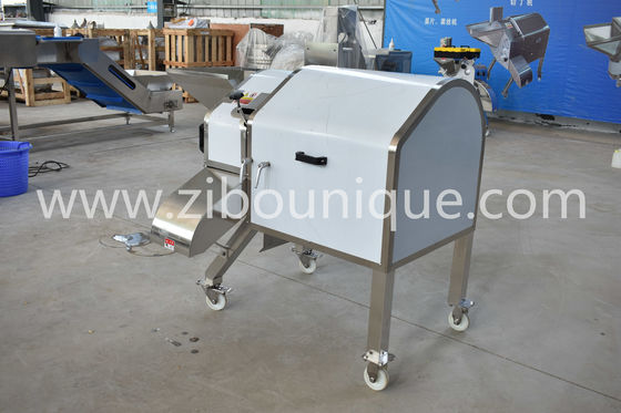 Βιομηχανική μηχανή κοπής κρεμμυδιών με 1.5kw Ηλεκτρική κόψιμο κούβων λαχανικών αποδοτικότητα
